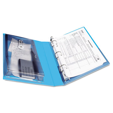 Avery® Mini Size Protect And Store View Binder With Round Rings, 3 Rings, 1" Capacity, 8.5 X 5.5, Blue freeshipping - TVN Wholesale